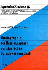 Title: Bibliographie der Bibliographien zur slavischen Sprachwissenschaft