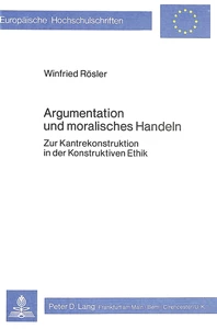 Title: Argumentation und moralisches Handeln