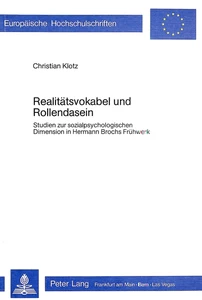 Title: Realitätsvokabel und Rollendasein