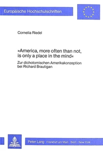 Title: America, more often than not, is only a place in the mind