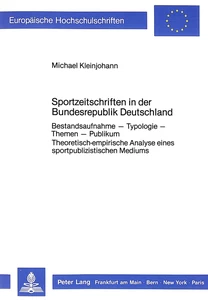 Title: Sportzeitschriften in der Bundesrepublik Deutschland