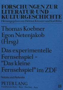 Title: Das Experimentelle Fernsehspiel - «Das kleine Fernsehspiel» im ZDF