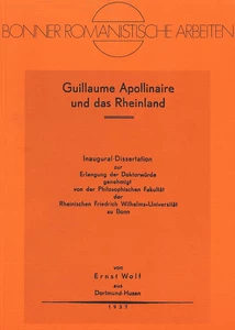 Title: Guillaume Apollinaire und das Rheinland