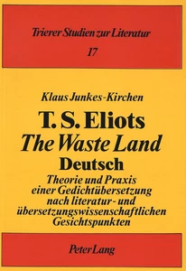 Title: T. S. Eliots «The Waste Land» Deutsch