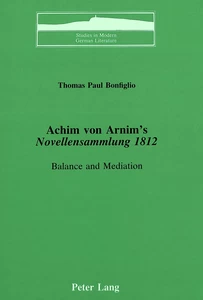 Title: Achim von Arnim's «Novellensammlung 1812»