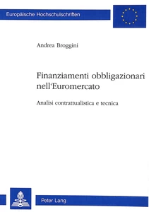 Title: Finanziamenti obbligazionari nell' Euromercato