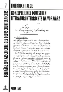 Title: Konzepte eines deutschen Literaturunterrichts im Vormärz