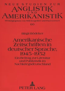 Title: Amerikanische Zeitschriften in deutscher Sprache, 1945-1952