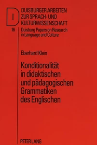 Title: Konditionalität in didaktischen und pädagogischen Grammatiken des Englischen
