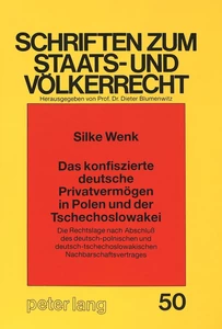 Title: Das konfiszierte deutsche Privatvermögen in Polen und der Tschechoslowakei
