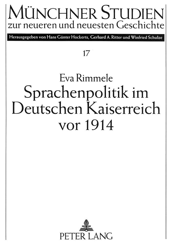 Titel: Sprachenpolitik im Deutschen Kaiserreich vor 1914