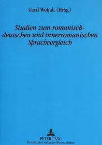 Title: Studien zum romanisch-deutschen und innerromanischen Sprachvergleich
