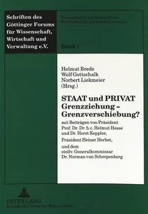 Title: Staat und Privat- Grenzziehung - Grenzverschiebung?