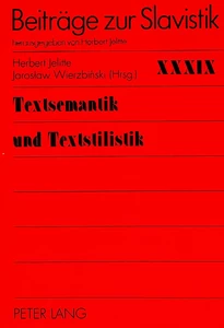 Title: Textsemantik und Textstilistik