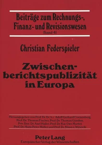 Title: Zwischenberichtspublizität in Europa