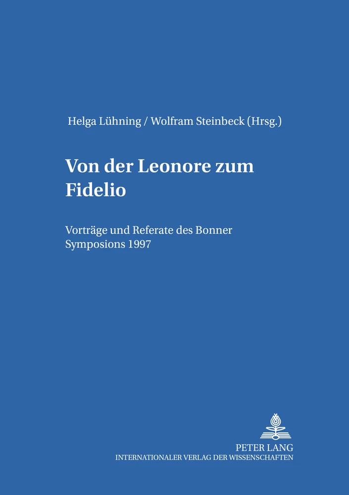 Titel: Von der «Leonore» zum «Fidelio»