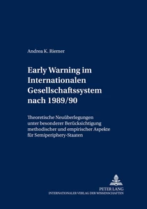 Title: Early Warning im Internationalen Gesellschafts-System nach 1989/90