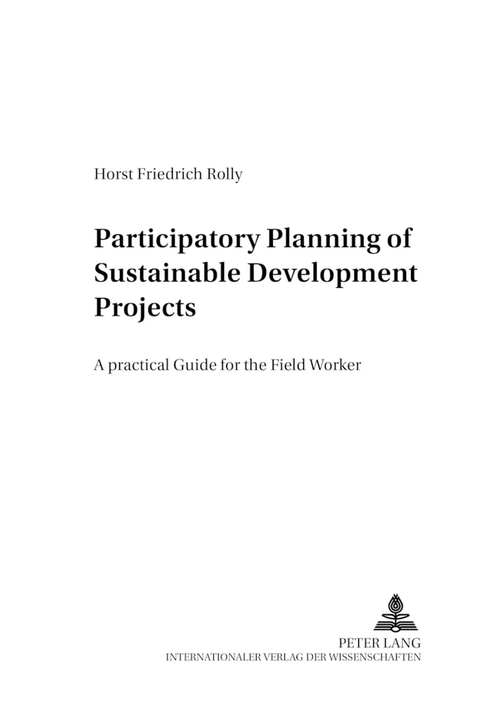 Title: Participatory Planning of Sustainable Development Projects