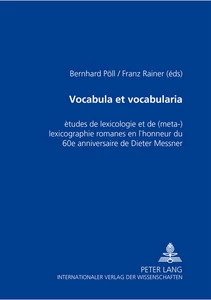 Title: Vocabula et vocabularia