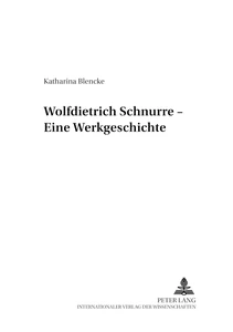 Title: Wolfdietrich Schnurre