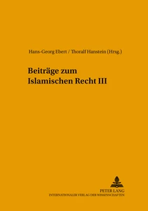 Title: Beiträge zum Islamischen Recht III