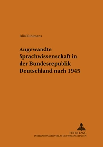 Title: Angewandte Sprachwissenschaft in der Bundesrepublik Deutschland nach 1945