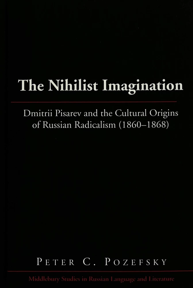 The Nihilist Imagination Peter Lang Verlag