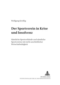 Title: Der Sportverein in Krise und Insolvenz