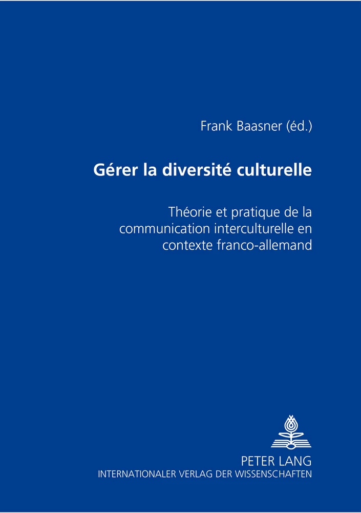 Gerer La Diversite Culturelle Peter Lang Verlag