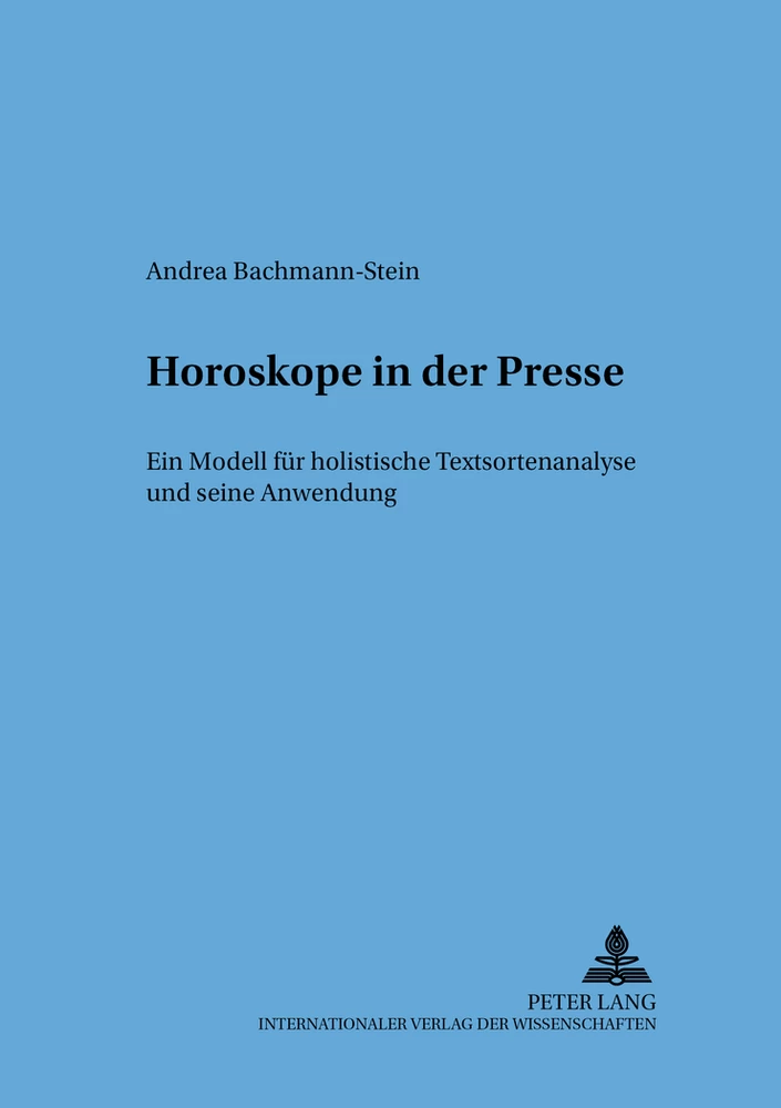 Horoskope In Der Presse Peter Lang Verlag