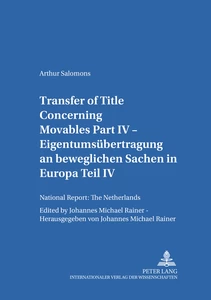 Title: Transfer of Title Concerning Movables Part IV