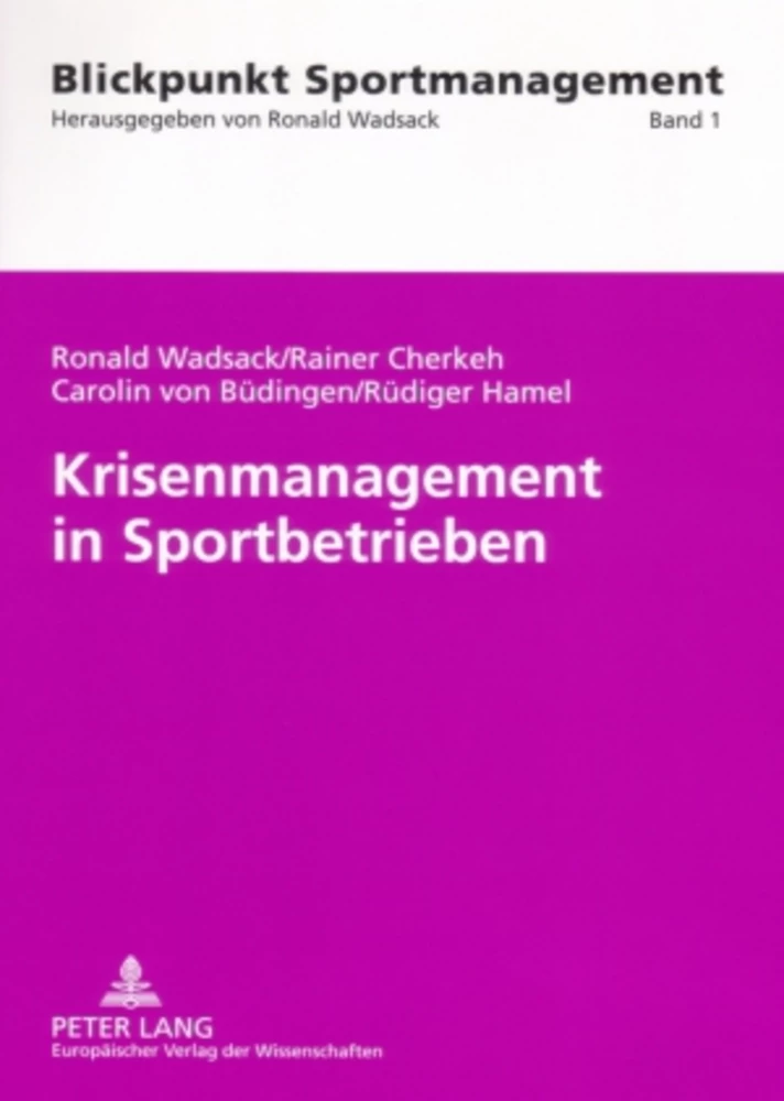 Titel: Krisenmanagement in Sportbetrieben