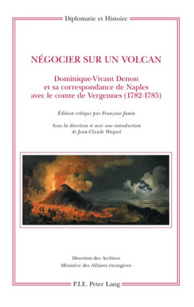 Negocier Sur Un Volcan Peter Lang Verlag