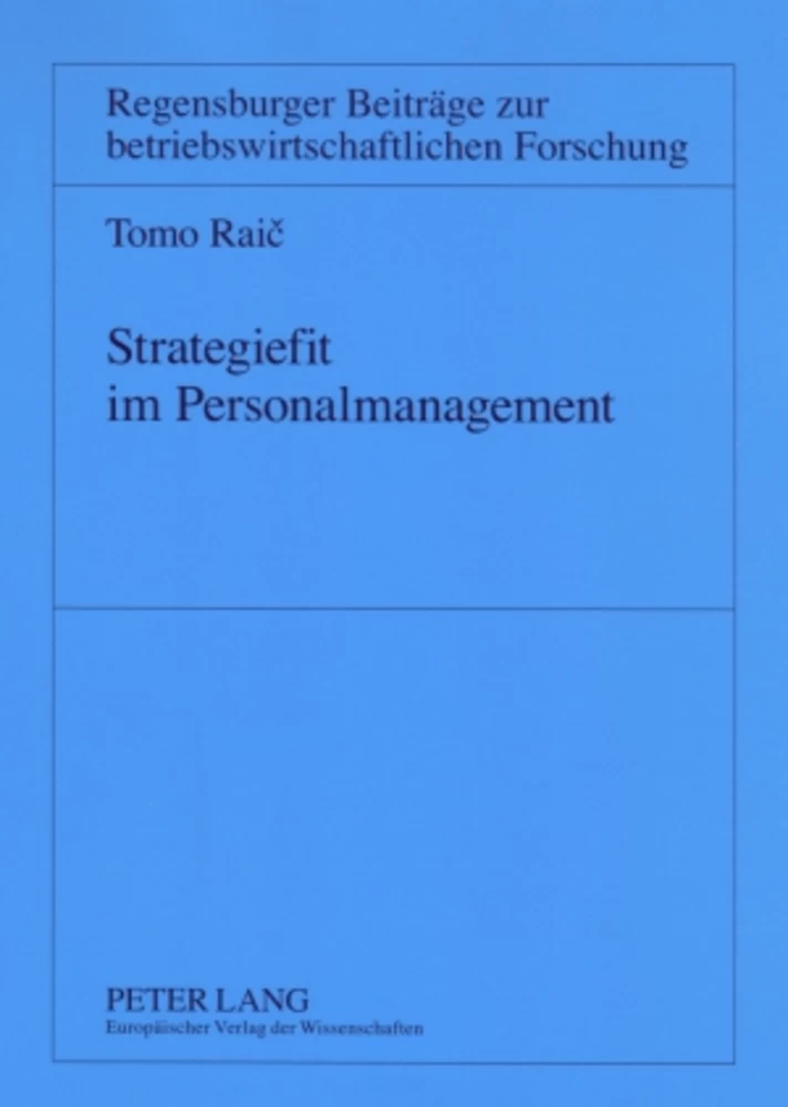 Titel: Strategiefit im Personalmanagement