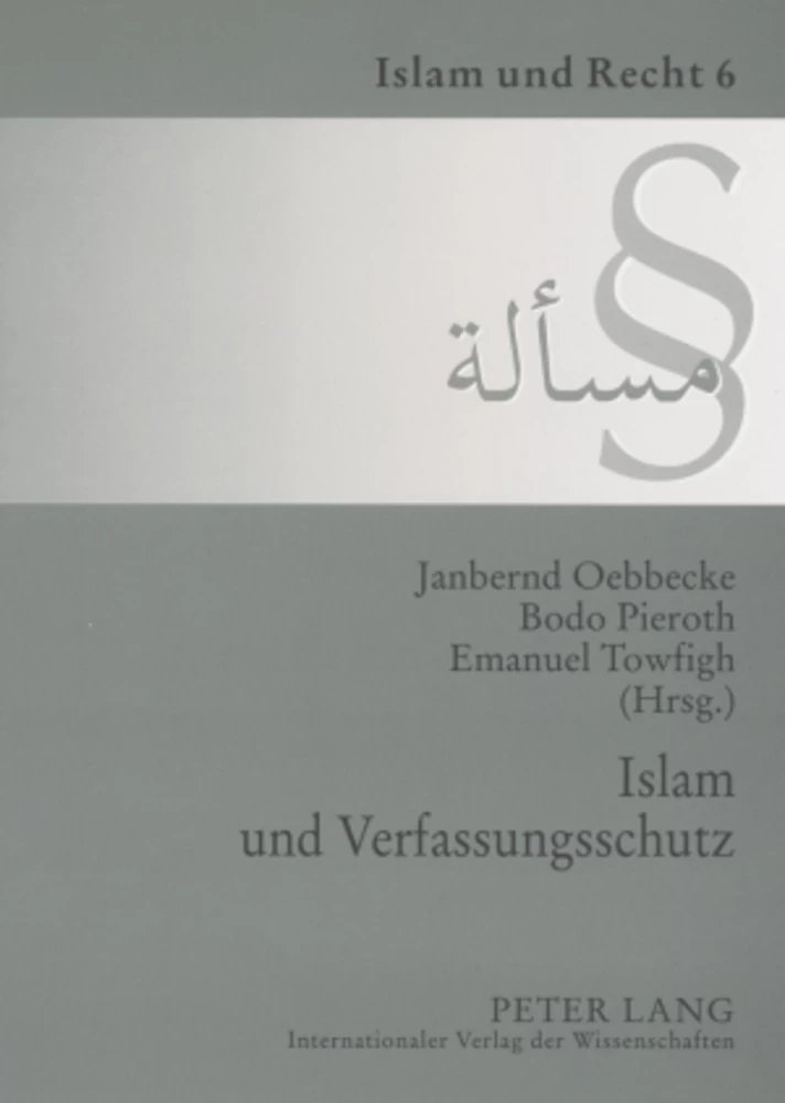 Titel: Islam und Verfassungsschutz