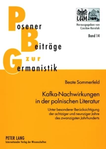 Title: Kafka-Nachwirkungen in der polnischen Literatur