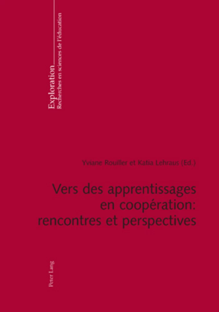 Vers Des Apprentissages En Cooperation Rencontres Et Perspectives Peter Lang Verlag