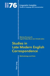 Title: Studies in Late Modern English Correspondence