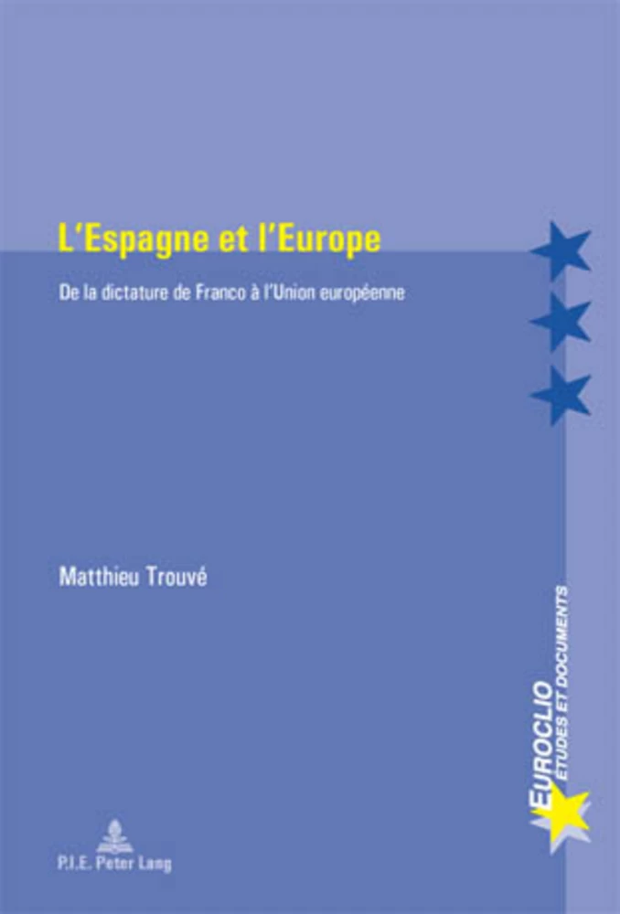 L Espagne Et L Europe Peter Lang Verlag