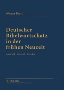 Title: Deutscher Bibelwortschatz in der frühen Neuzeit