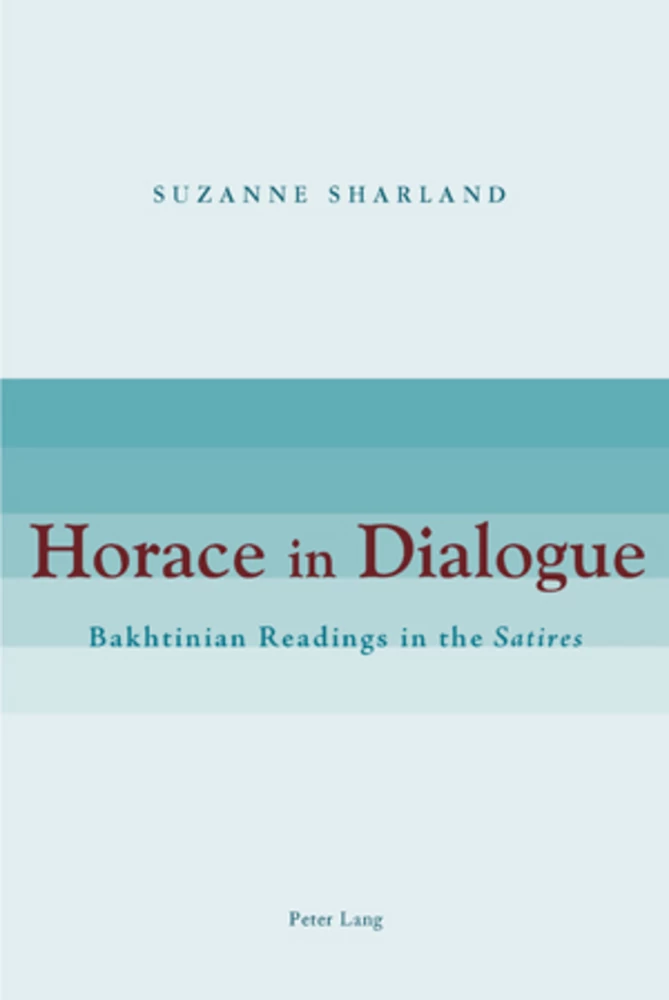 Horace In Dialogue Peter Lang Verlag