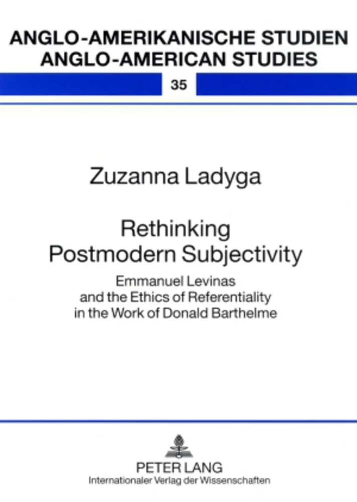 Rethinking Postmodern Subjectivity Peter Lang Verlag