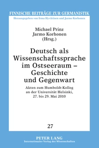 Title: Deutsch als Wissenschaftssprache im Ostseeraum – Geschichte und Gegenwart