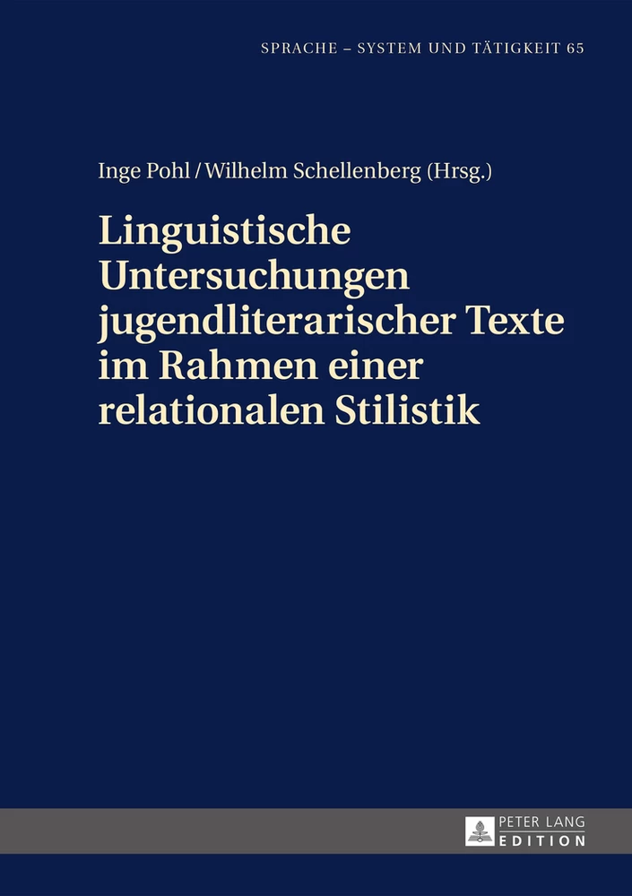 Titel: Linguistische Untersuchungen jugendliterarischer Texte im Rahmen einer relationalen Stilistik
