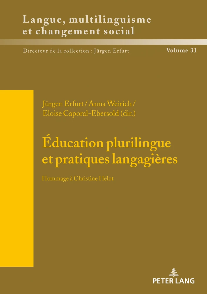 Education Plurilingue Et Pratiques Langagieres Peter Lang Verlag