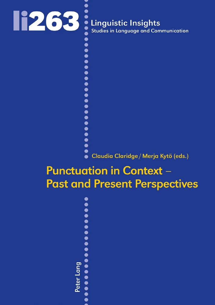 Title: Punctuation in Context – Past and Present Perspectives