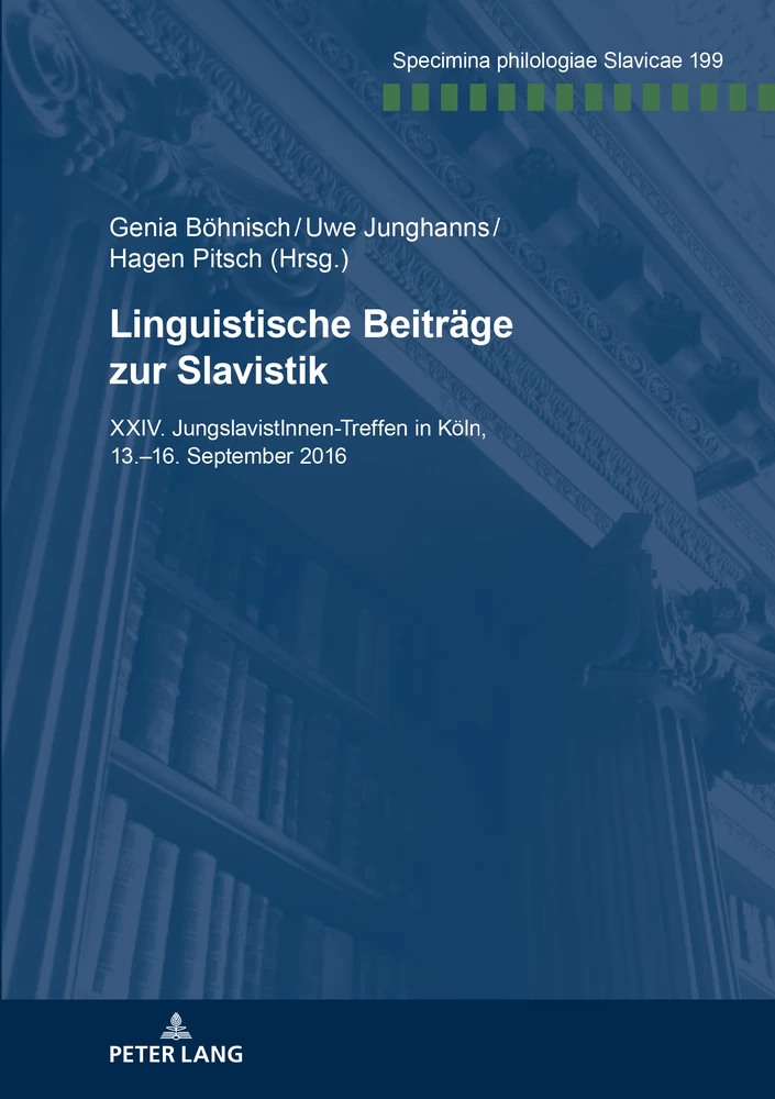 Titel: Linguistische Beiträge zur Slavistik