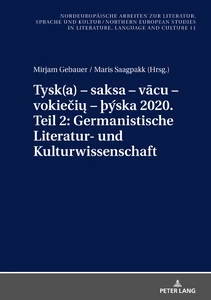 Title: Tysk(a) – saksa – vācu – vokiečių – þýska 2020. Teil 2: Germanistische Literatur- und Kulturwissenschaft