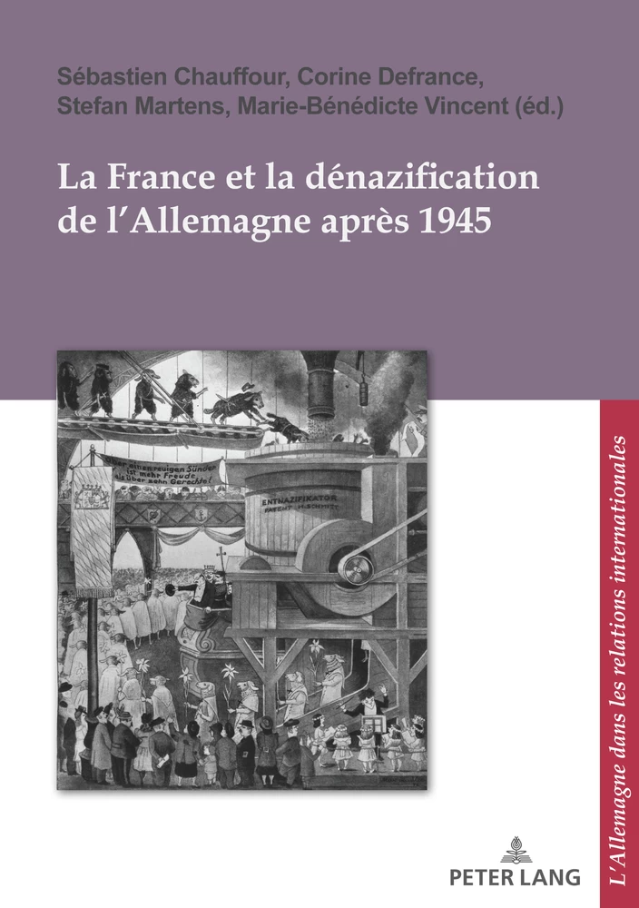 La France Et La Denazification De L Allemagne Apres 1945 Peter Lang Verlag