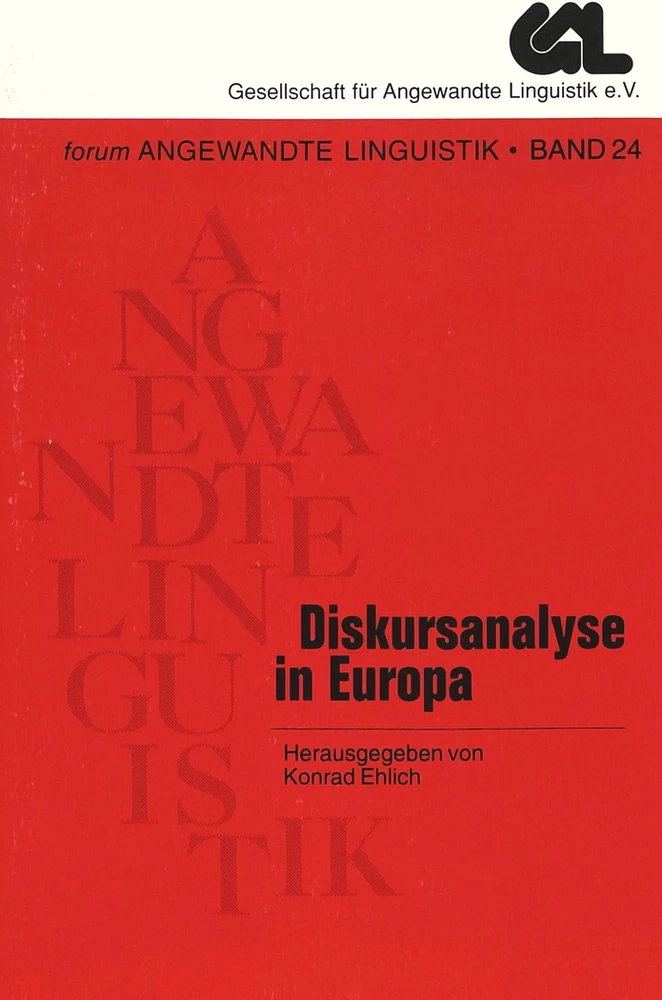 Titel: Diskursanalyse in Europa